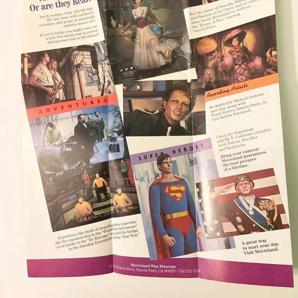 Vintage 1986 Lot of 2 Movieland Wax Museum Buena Park  California Brochure - Picture 15 of 15